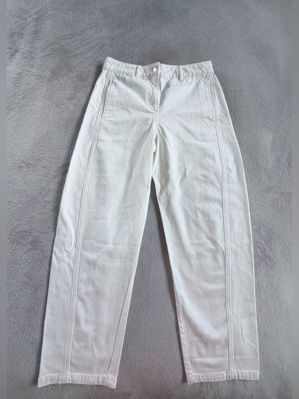 J Crew Womens White High Rise Jeans 100% Cotton Size 4